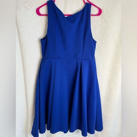 Torrid Blue Fit and Flare Mini Dress - Size 00 - Picture 5 of 5